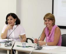 Secretária da Família e Desenvolvimento Social e presidente do Provopar Estadual, Fernanda Richa, participa da reunião da CIB.Foto:Rogério Machado/SEDS