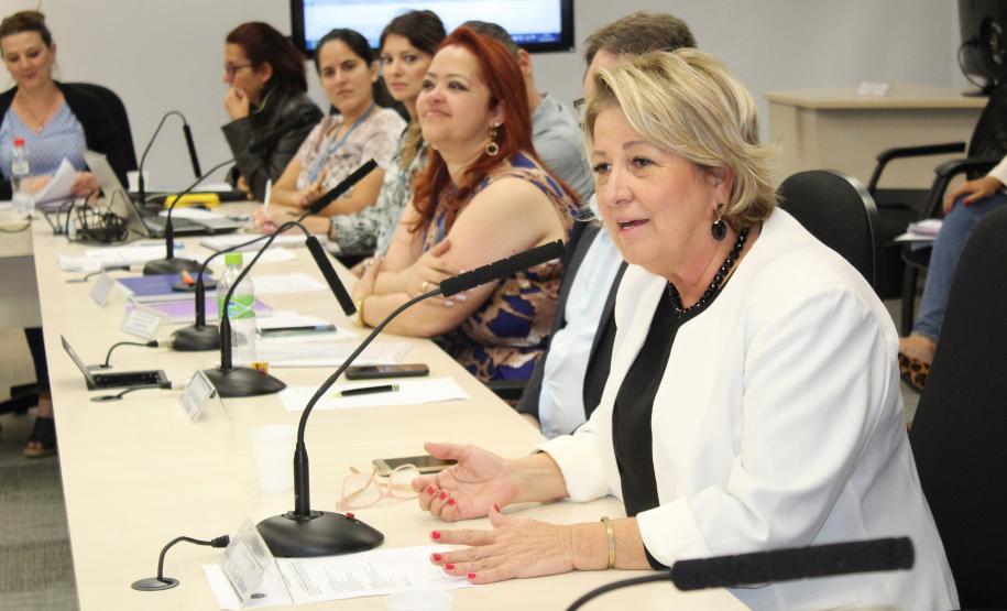 Secretária da Família e Desenvolvimento Social, Nádia Moura, participa da reunião do CIB - Foto: Aliocha Maurício/SEDS