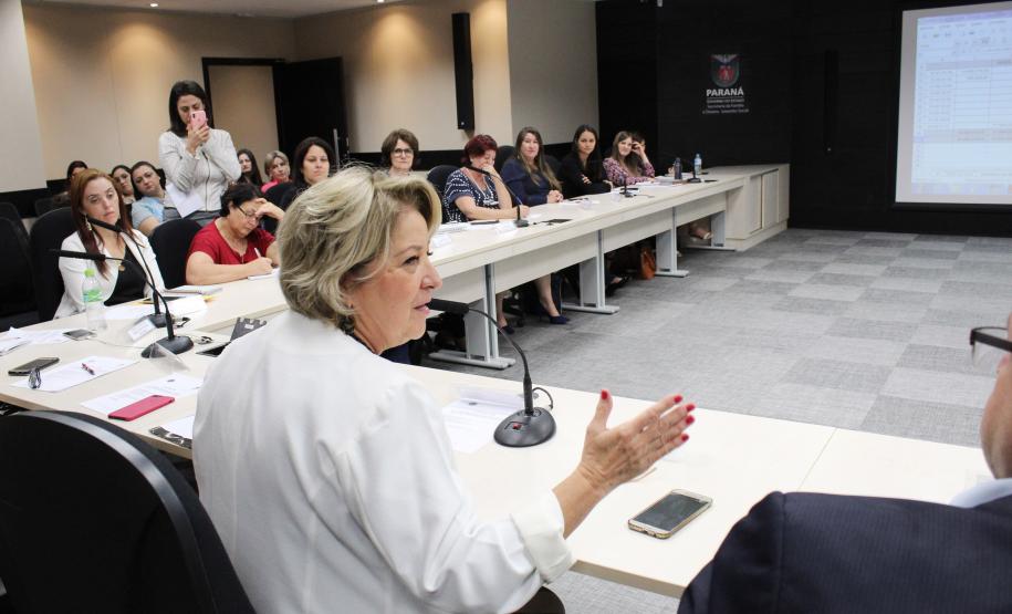 Secretária da Família e Desenvolvimento Social, Nádia Moura, participa da reunião do CIB - Foto: Aliocha Maurício/SEDS